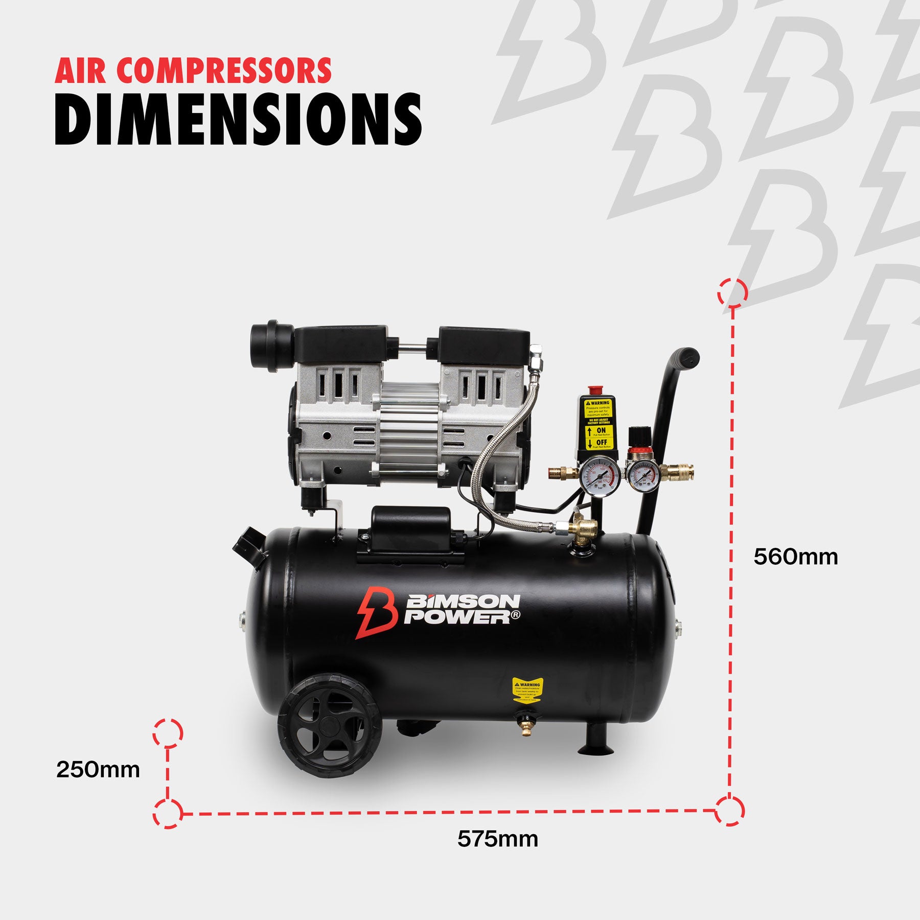 Bimson Power 24L Oil-Free Air Compressor