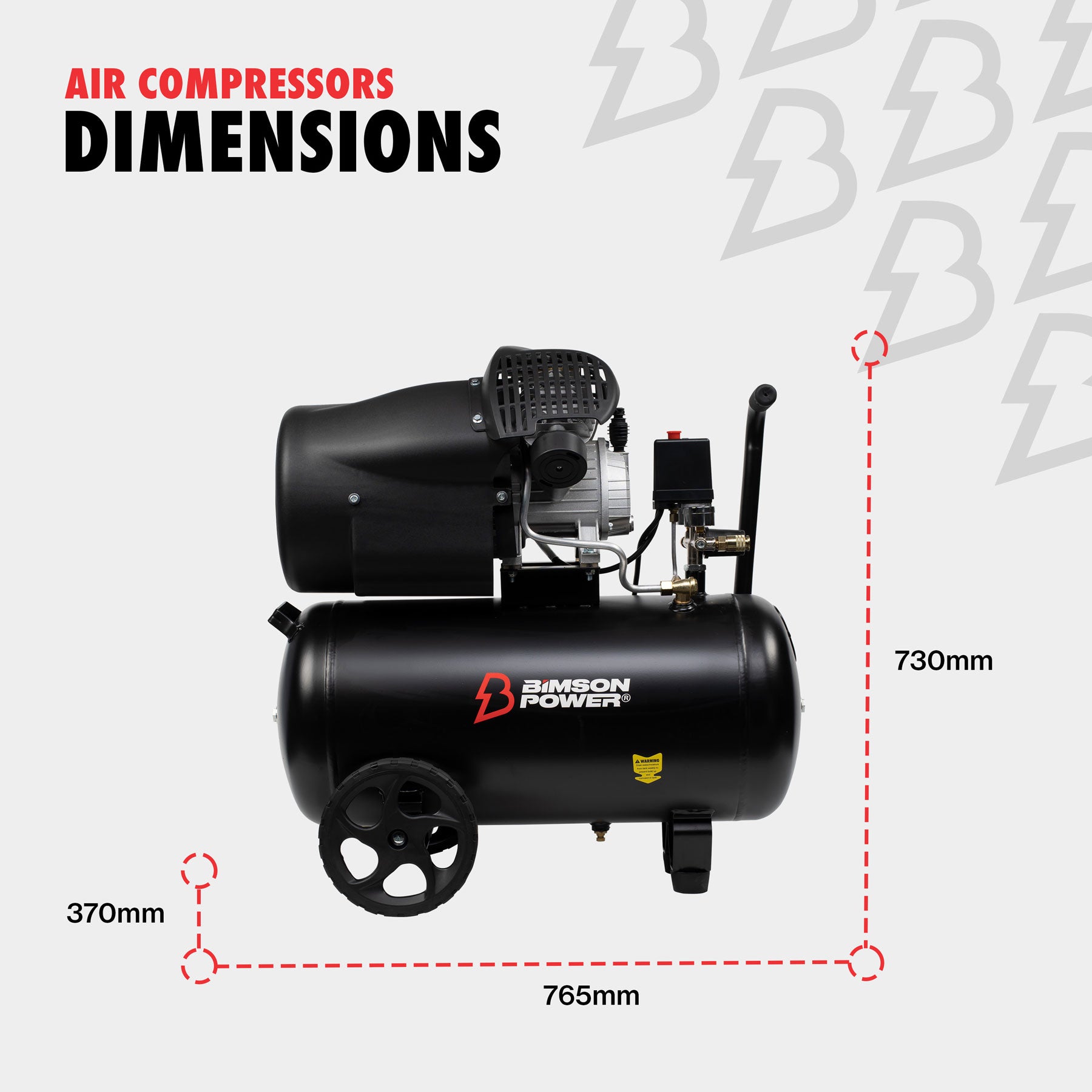 Bimson Power 50L V-Twin Air Compressor