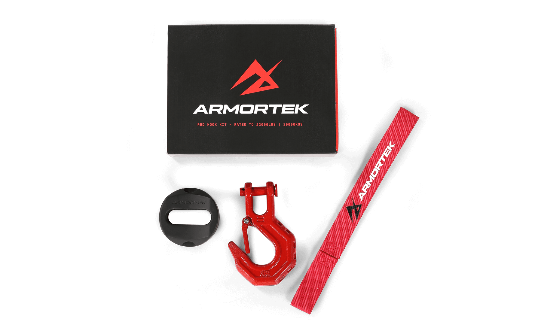 Armortek Red Hook Kit for 12 to 13mm Rope - MBL 10,000kg - Bimson Power
