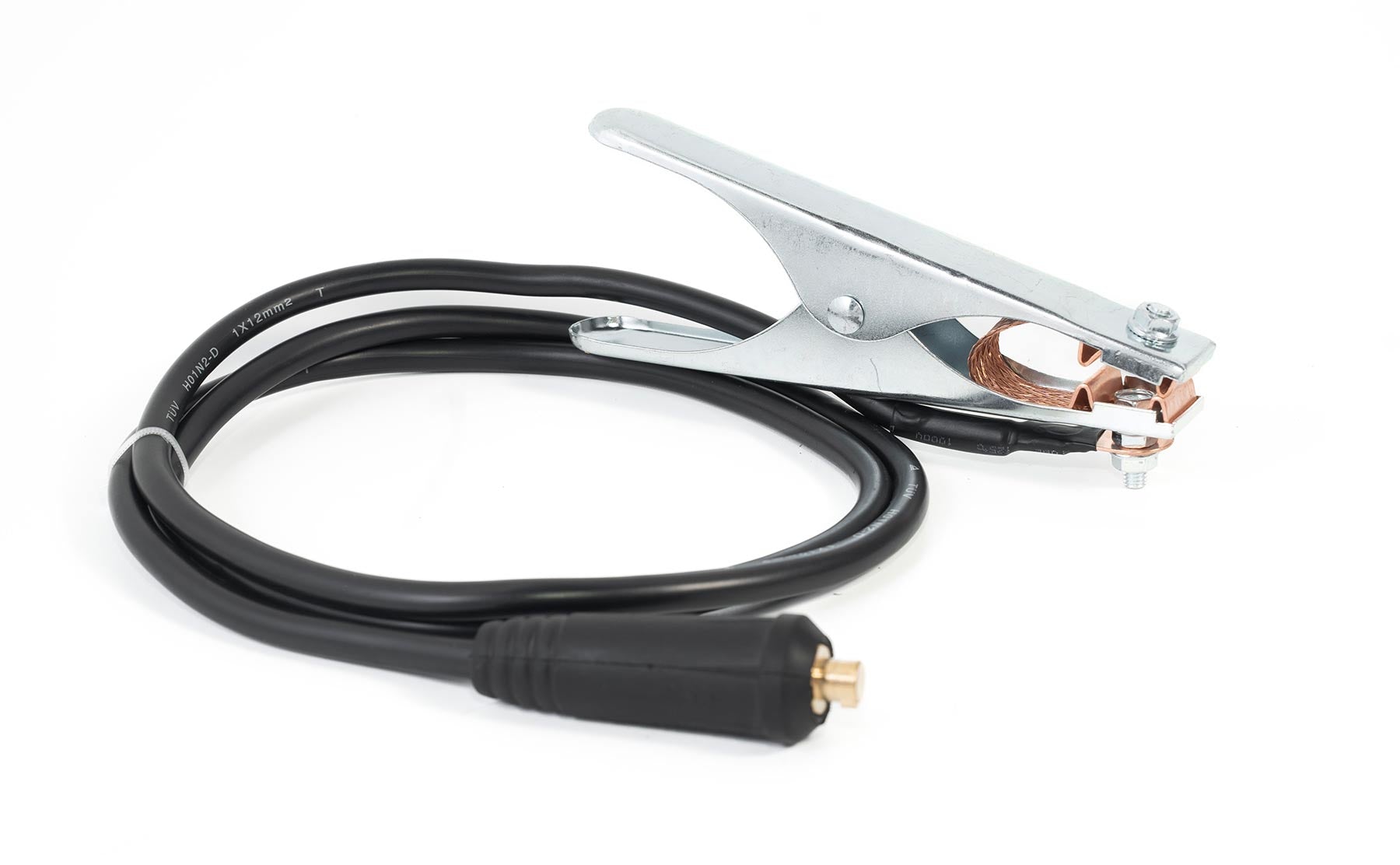 300A Ground clamp with 1.6m/12mm² cable, 10-25mm² Dinse