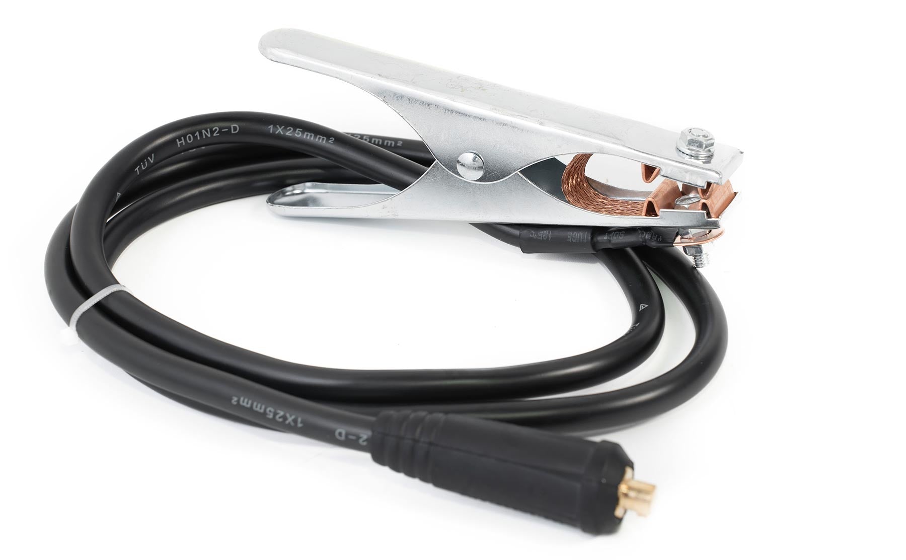 300A Ground clamp with 1.6m/25mm² cable, 10-25mm² Dinse