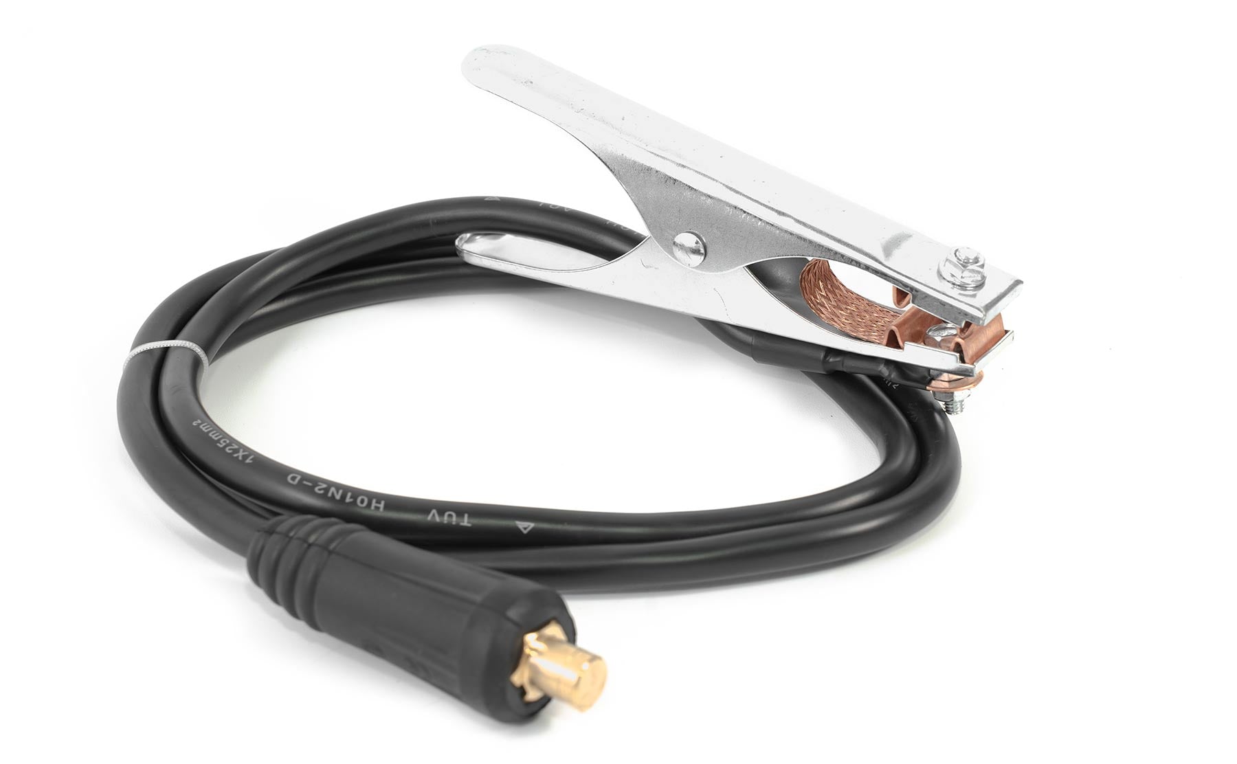 300A Ground clamp with 1.6m/25mm² cable, 35-50mm² Dinse