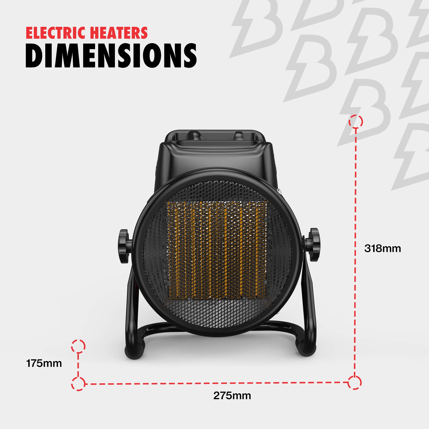 3kW Electric Space Heater Round
