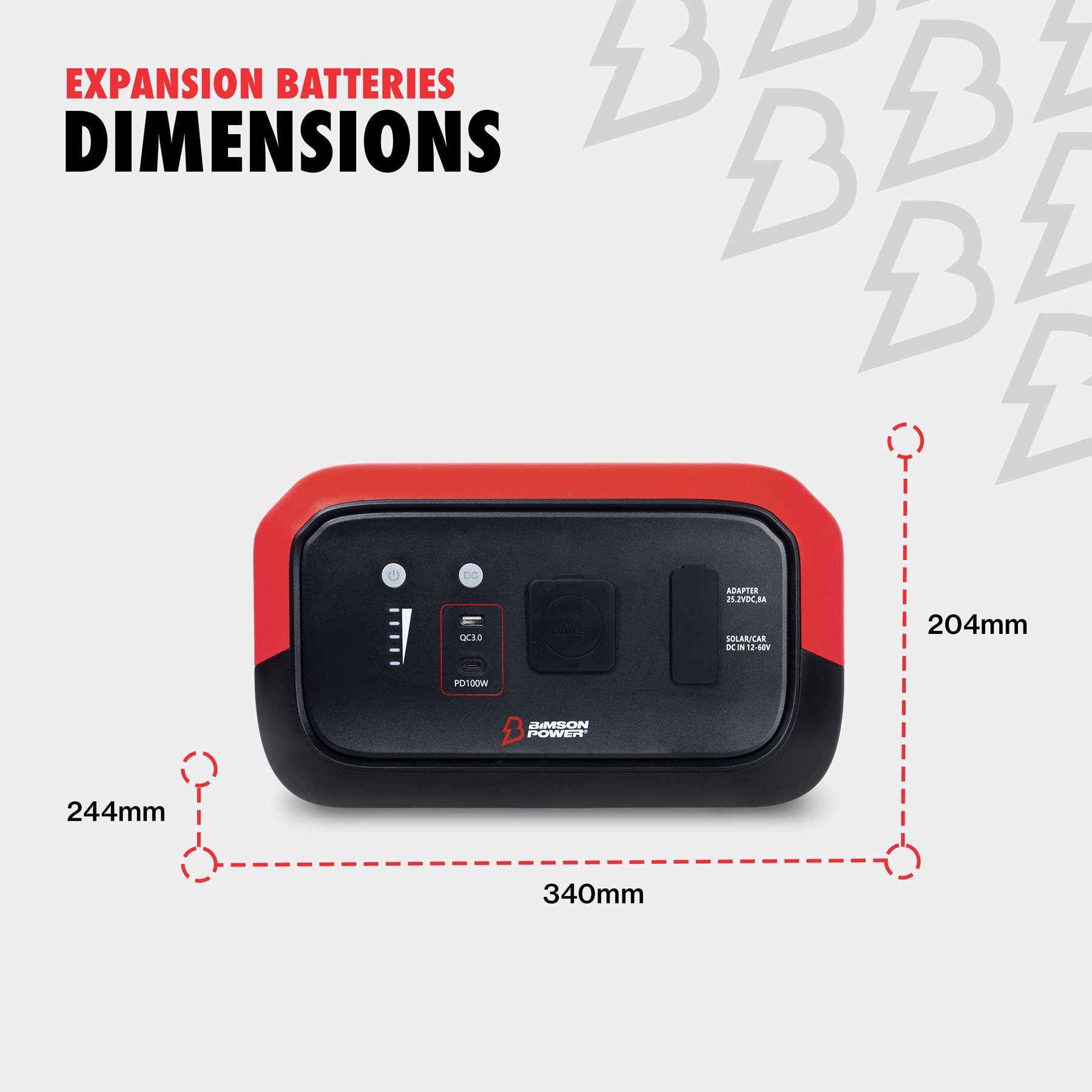 Bimson Power 1000 Watt Expansion Battery