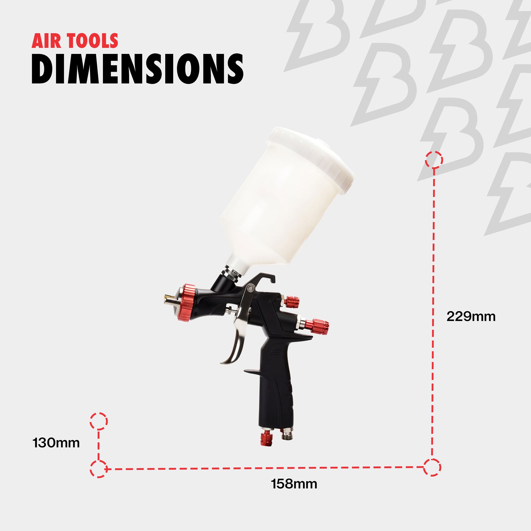 Gravity Spray Gun Kit - 2 Nozzle