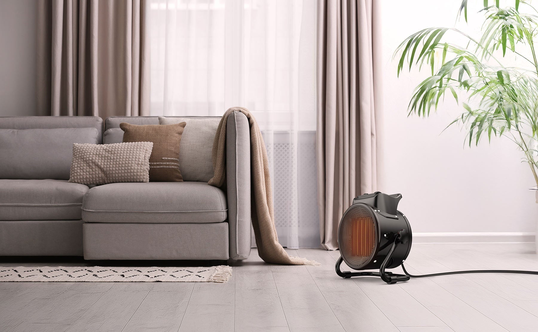 3kW Electric Space Heater Round