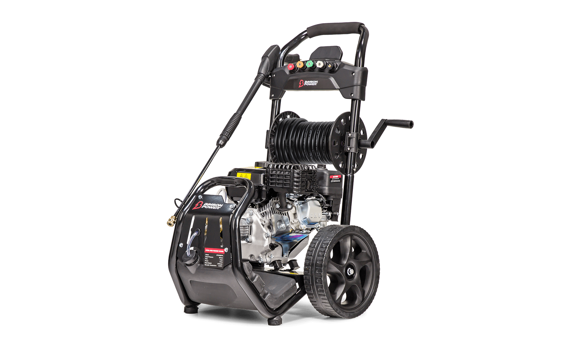 Bimson Power Petrol Pressure Washer 200 Bar (2900 PSI) 9 LPM - 30m hose