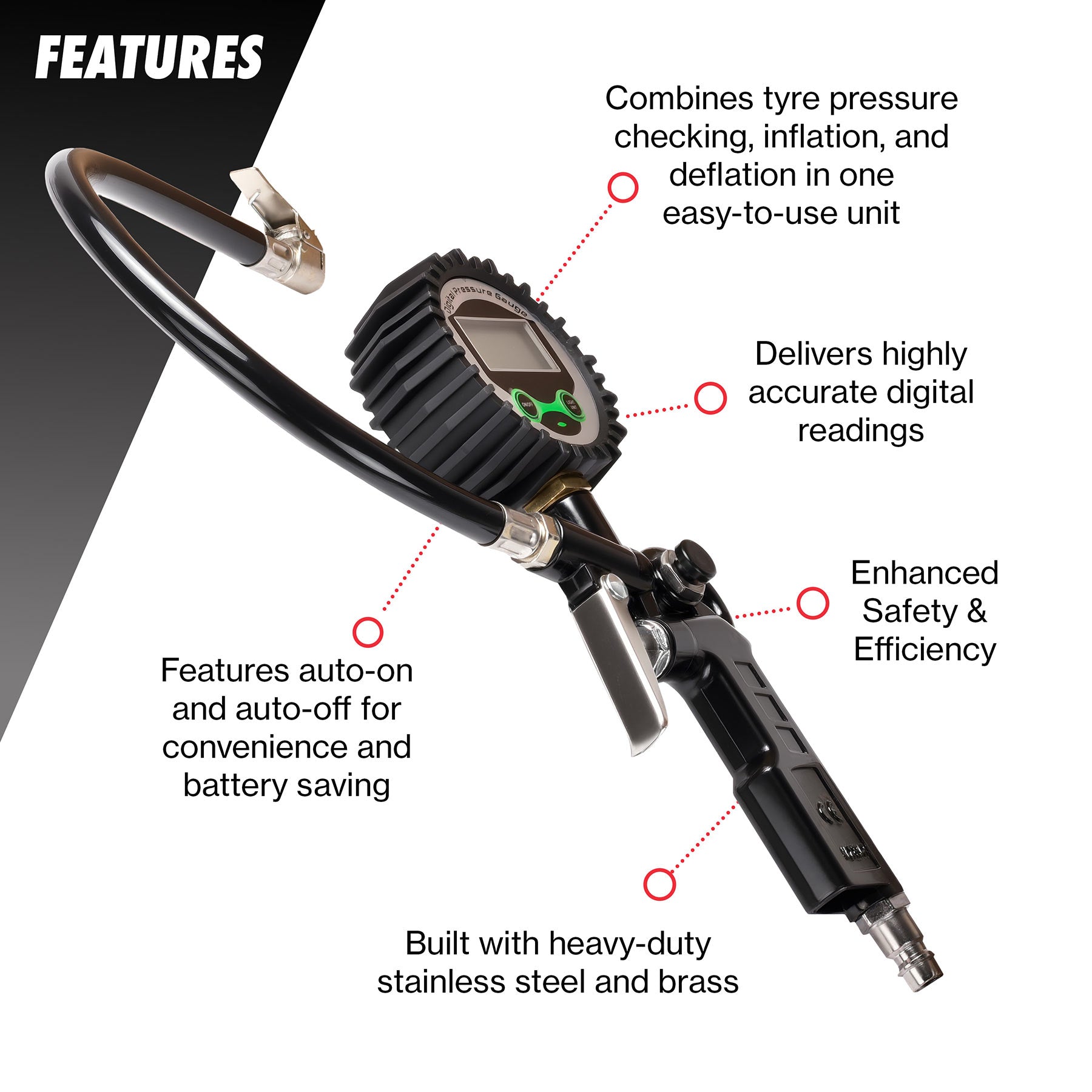 Digital Tyre Inflating Gun