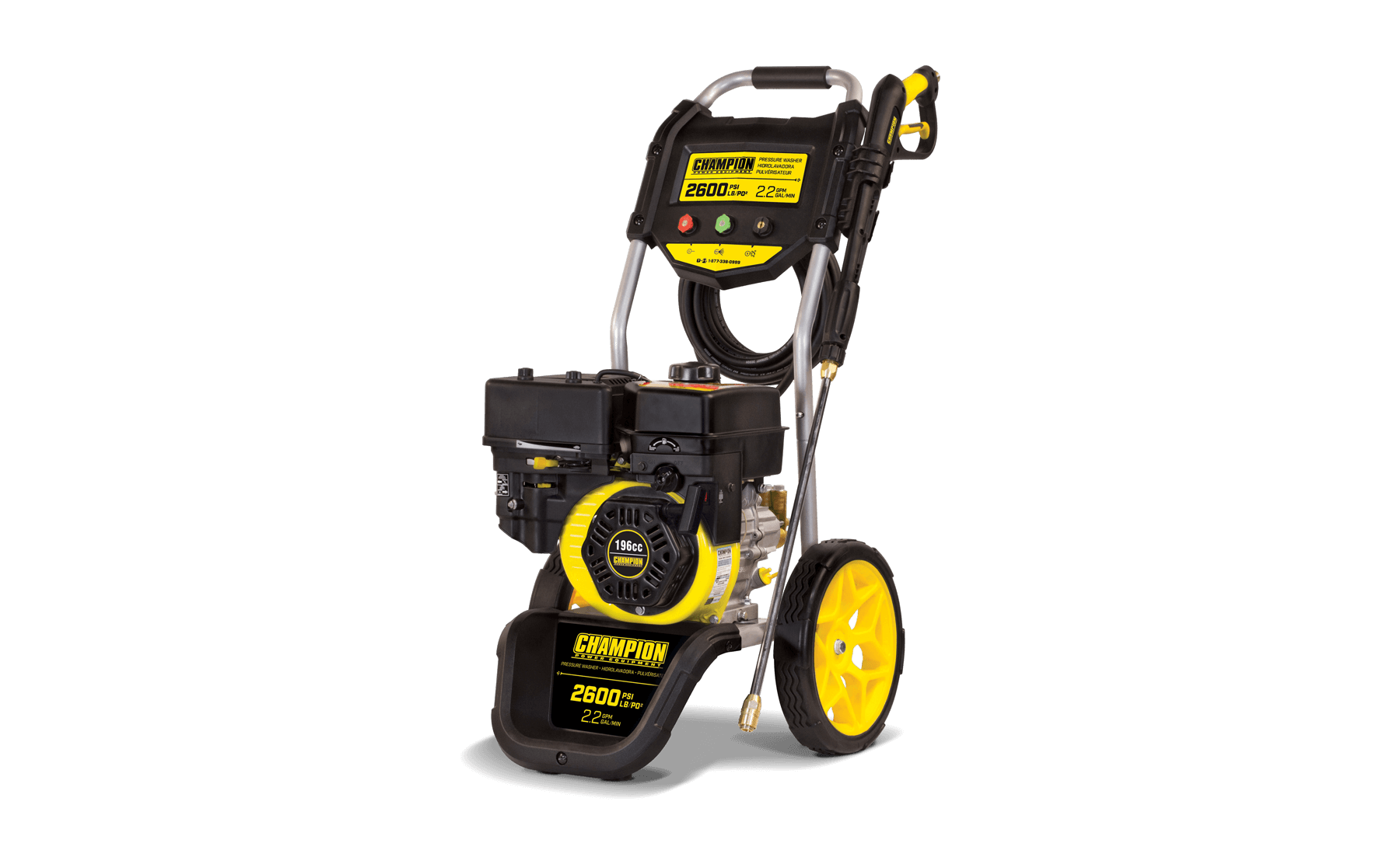 Champion Petrol Pressure Washer 179 Bar (2600 PSI) 8.3 LPM