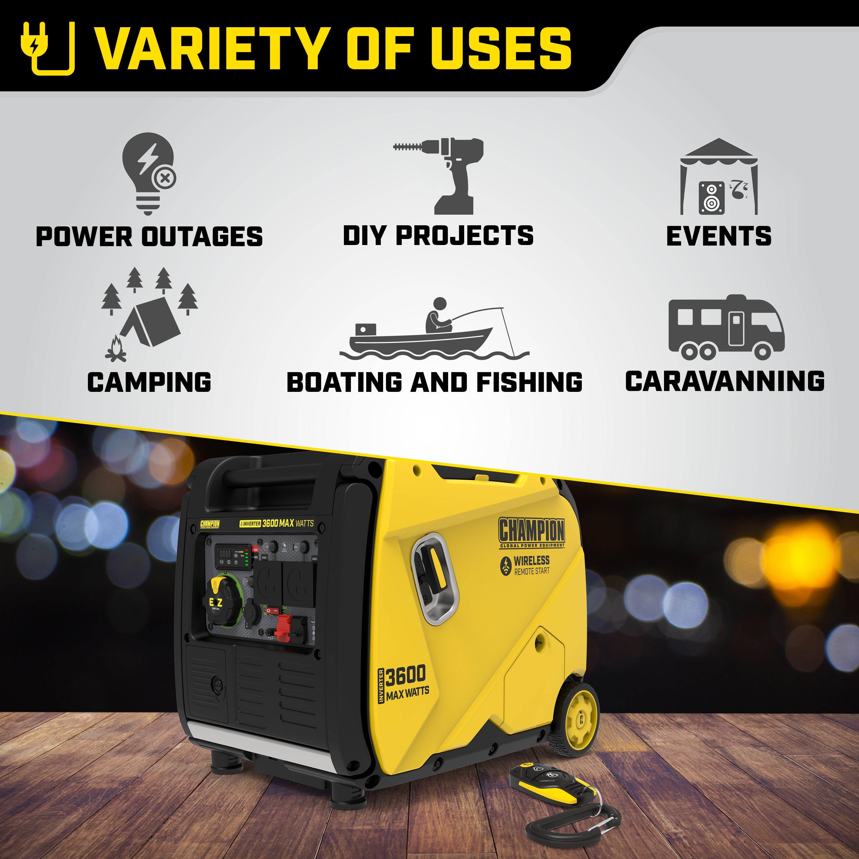 Champion 3600 Watt Inverter Petrol Generator