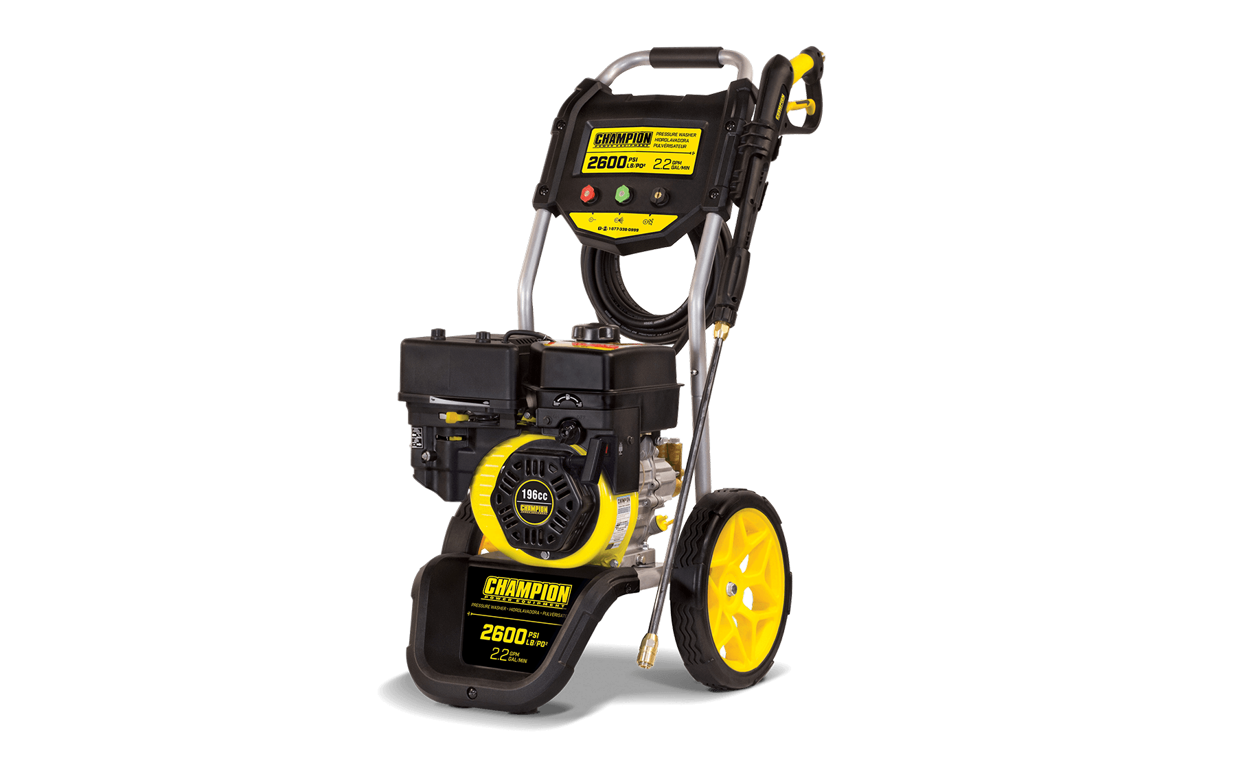 Champion Petrol Pressure Washer 179 Bar (2600 PSI) 8.3 LPM - Bimson Power