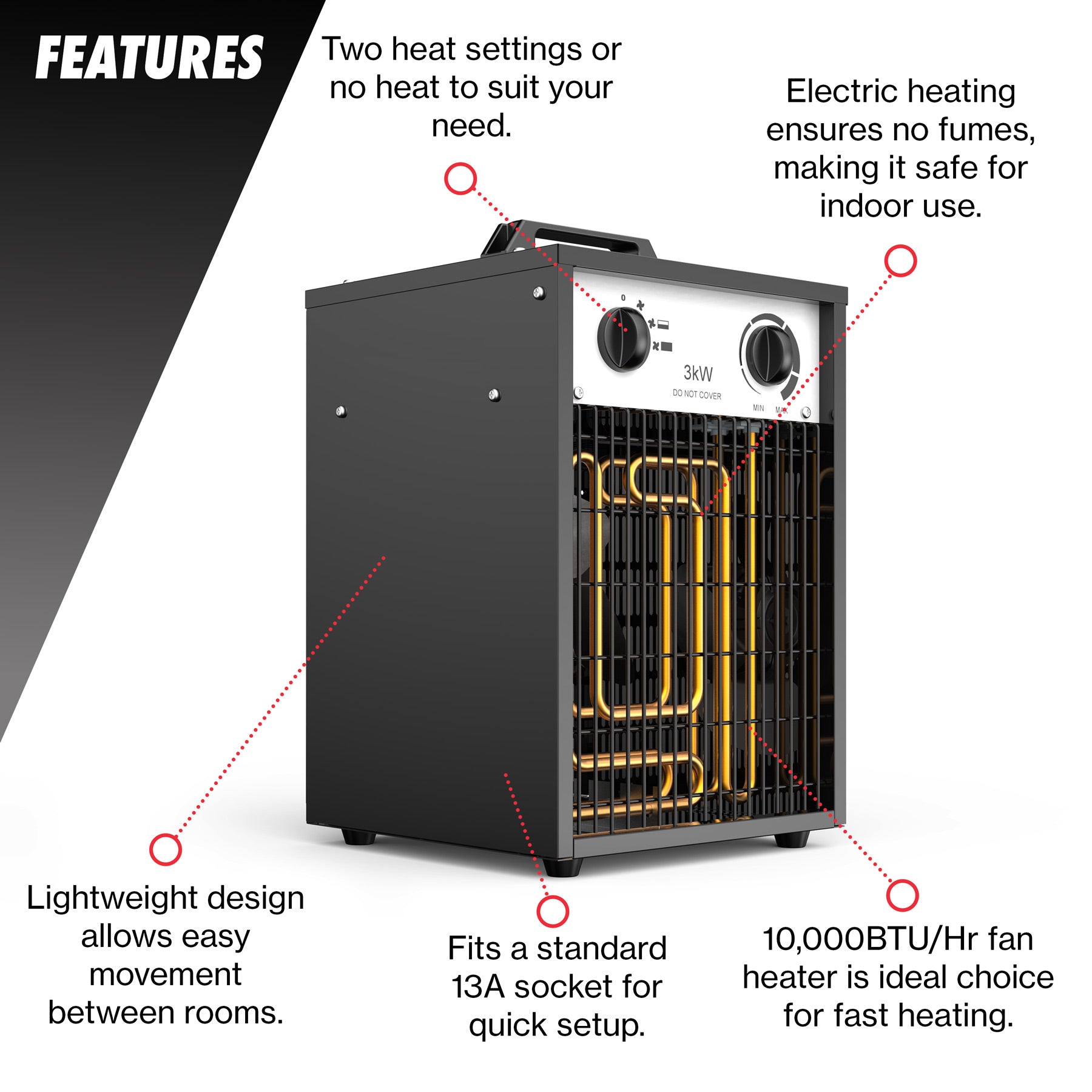 3kW Electric Space Heater