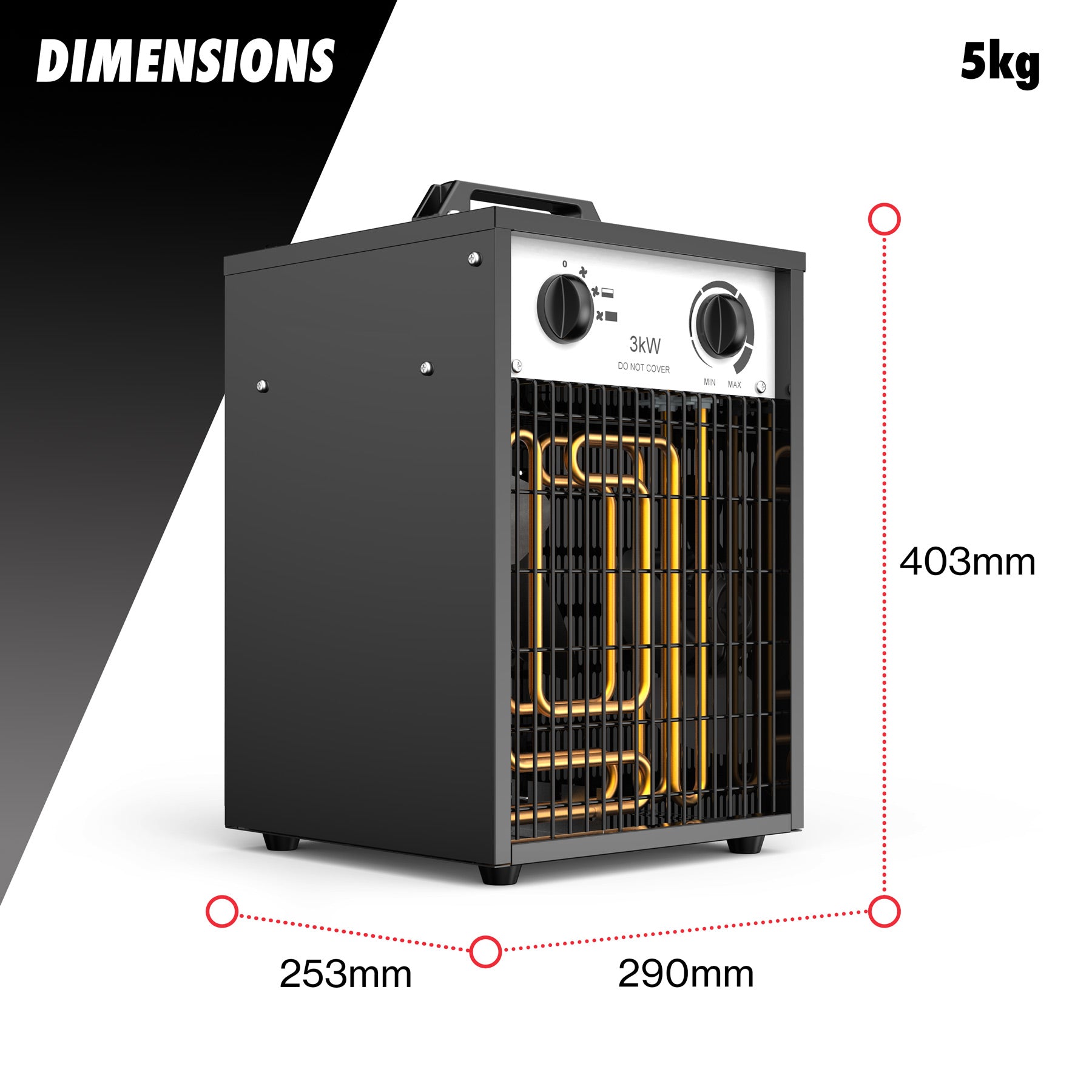 3kW Electric Space Heater