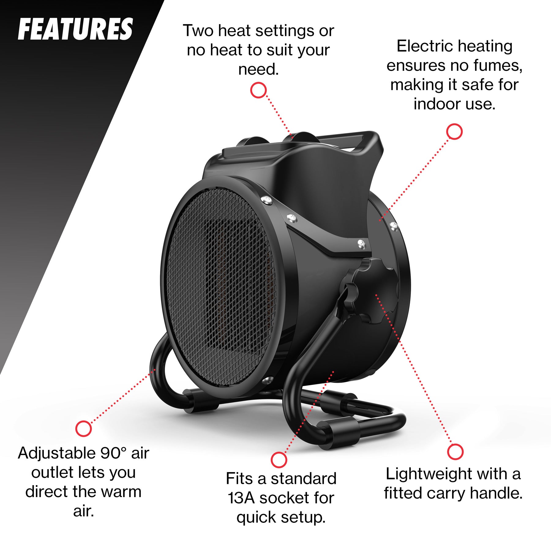 2kW Electric Space Heater
