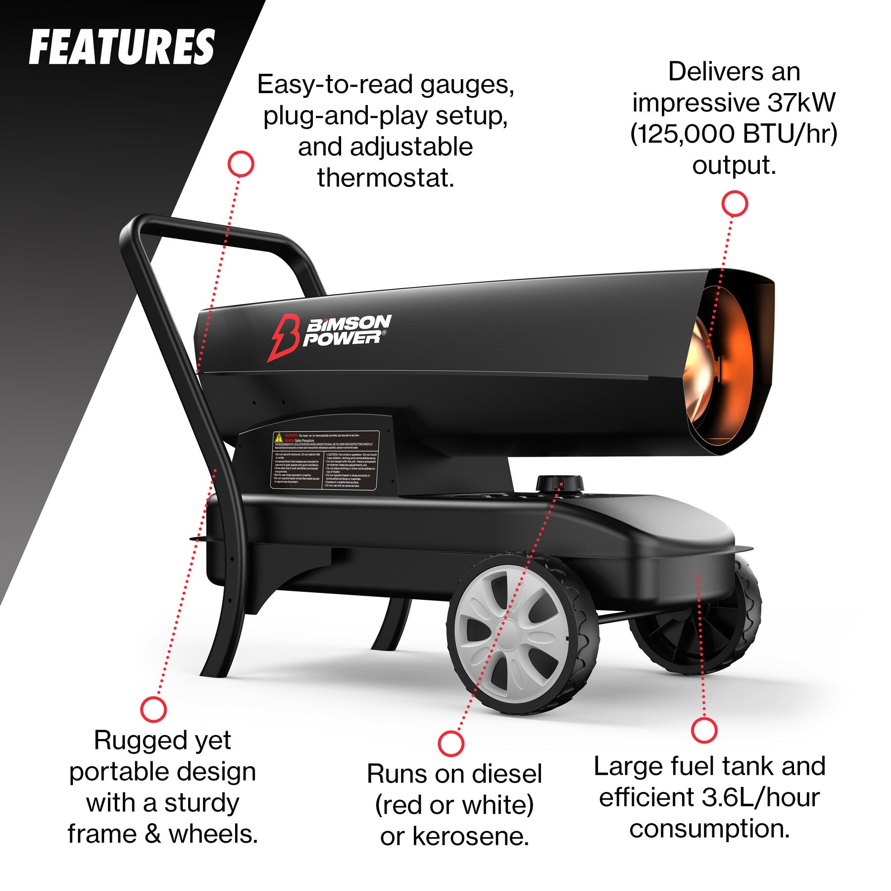 37kW Diesel/Kerosene Space Heater