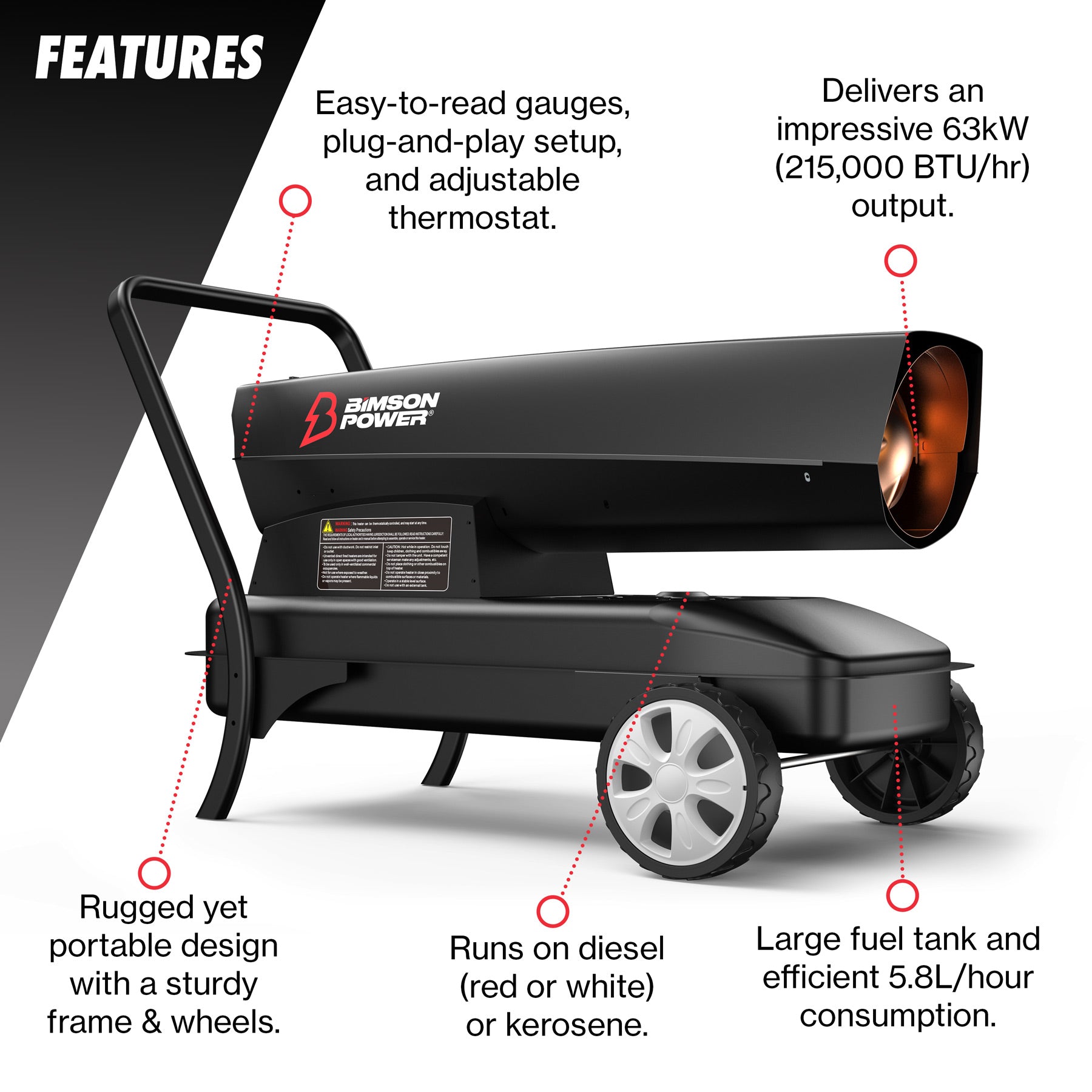 63kW Diesel/Kerosene Space Heater