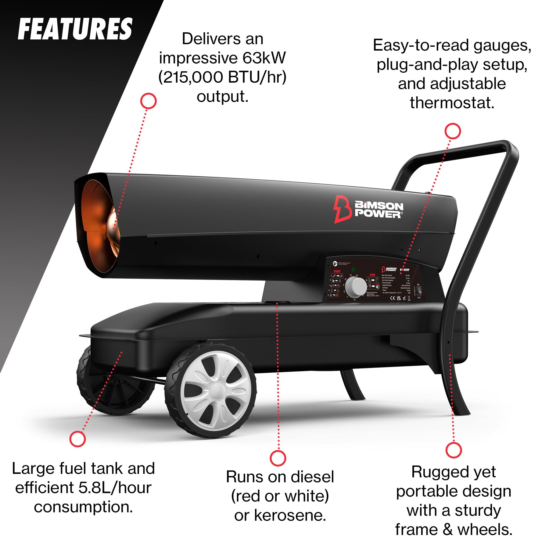 63kW Diesel/Kerosene Space Heater