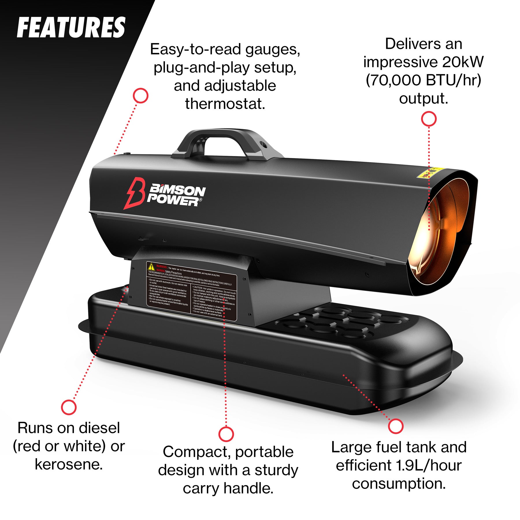20kW Diesel/Kerosene Space Heater