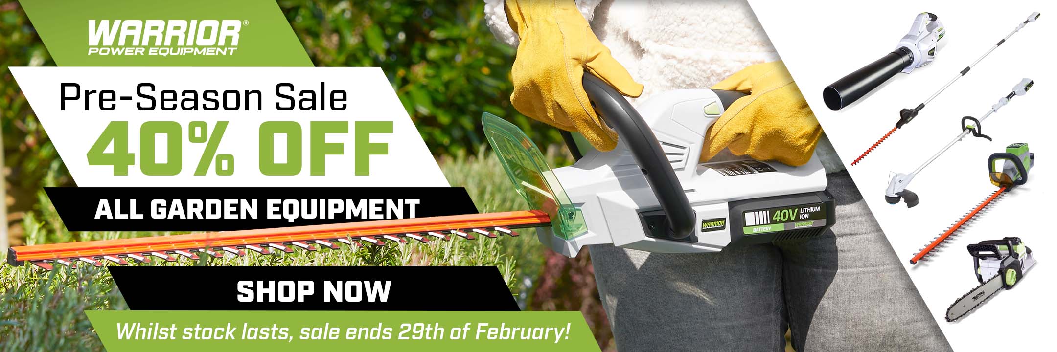 40% Off Garden Equipment