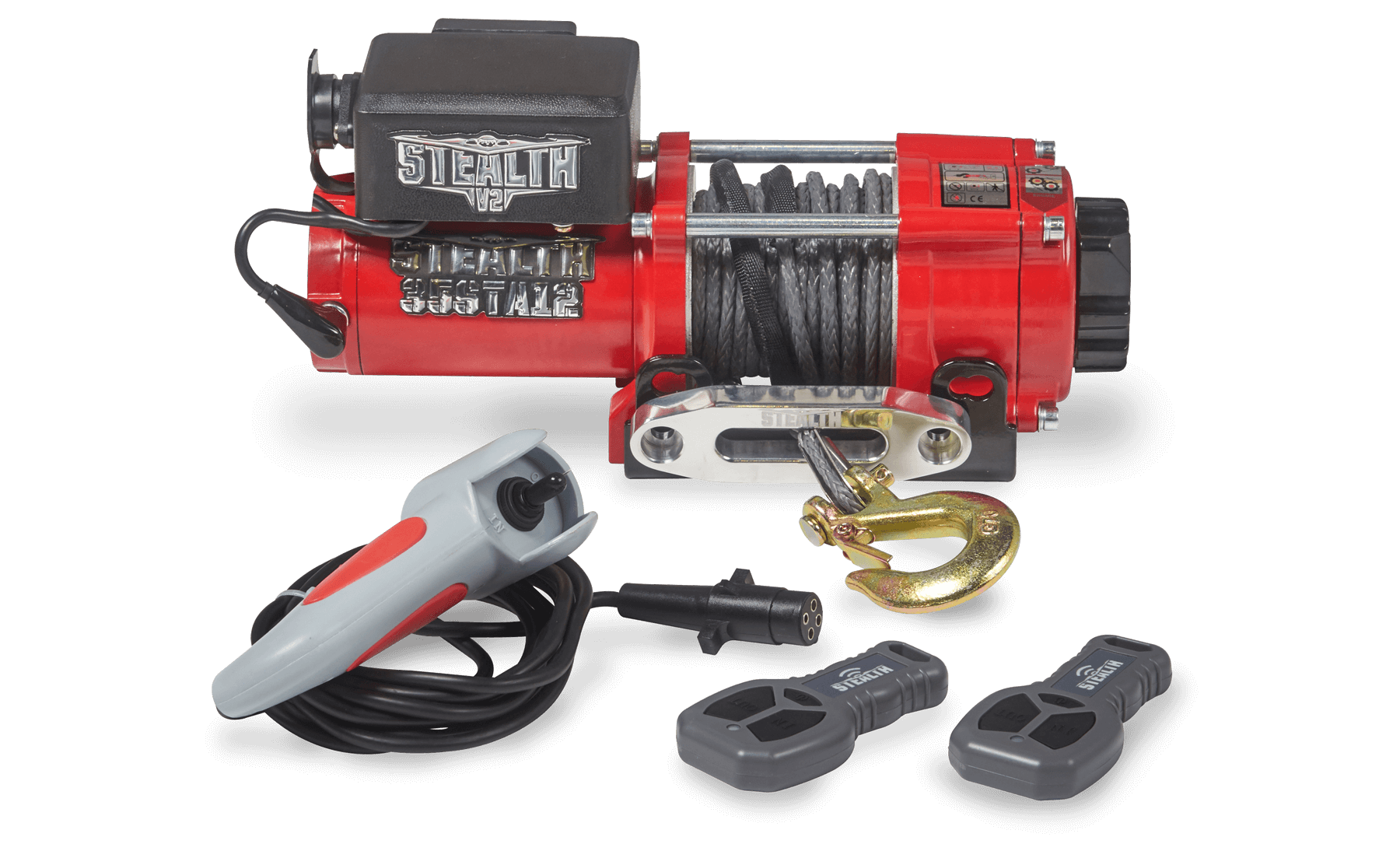 Stealth 3500lb Winch - 12v Synthetic Rope