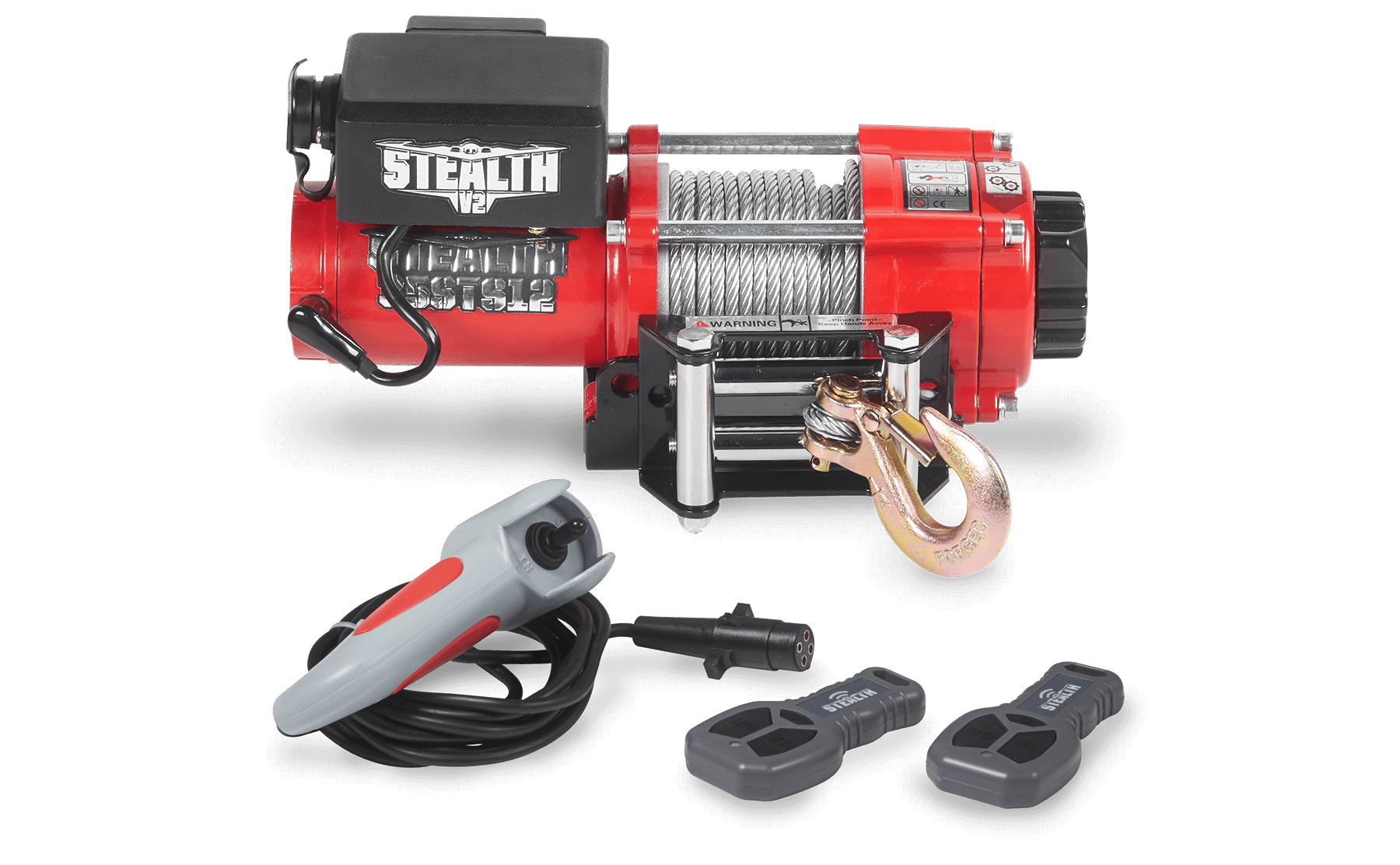 Stealth 3500lb Winch - 12v Steel Rope