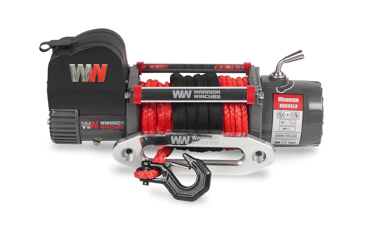 Warrior Samurai V2 Next Gen 9500lb Winch - 12v Synthetic Rope