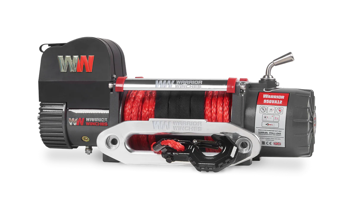 Warrior Samurai V2 Next Gen 9500lb Winch - 12v Synthetic Rope