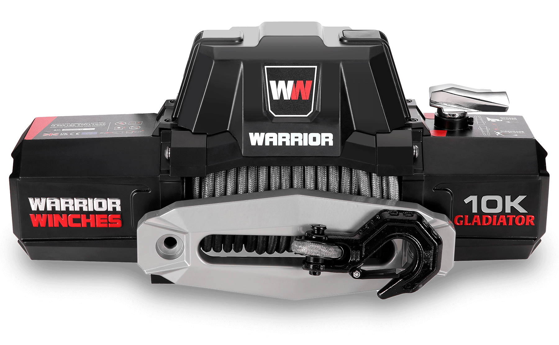 Gladiator F-Type 10000 Electric Winch - 12v Synthetic Rope