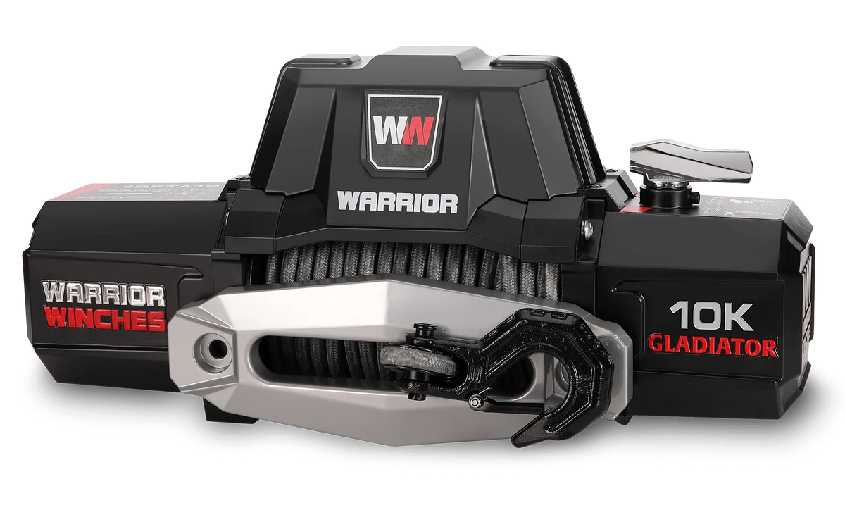 Gladiator F-Type 10000lb Winch - 12v Synthetic Rope