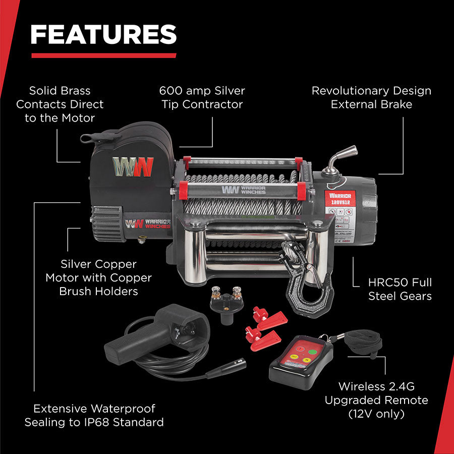 Warrior Samurai V2 Next Gen 12000lb Winch