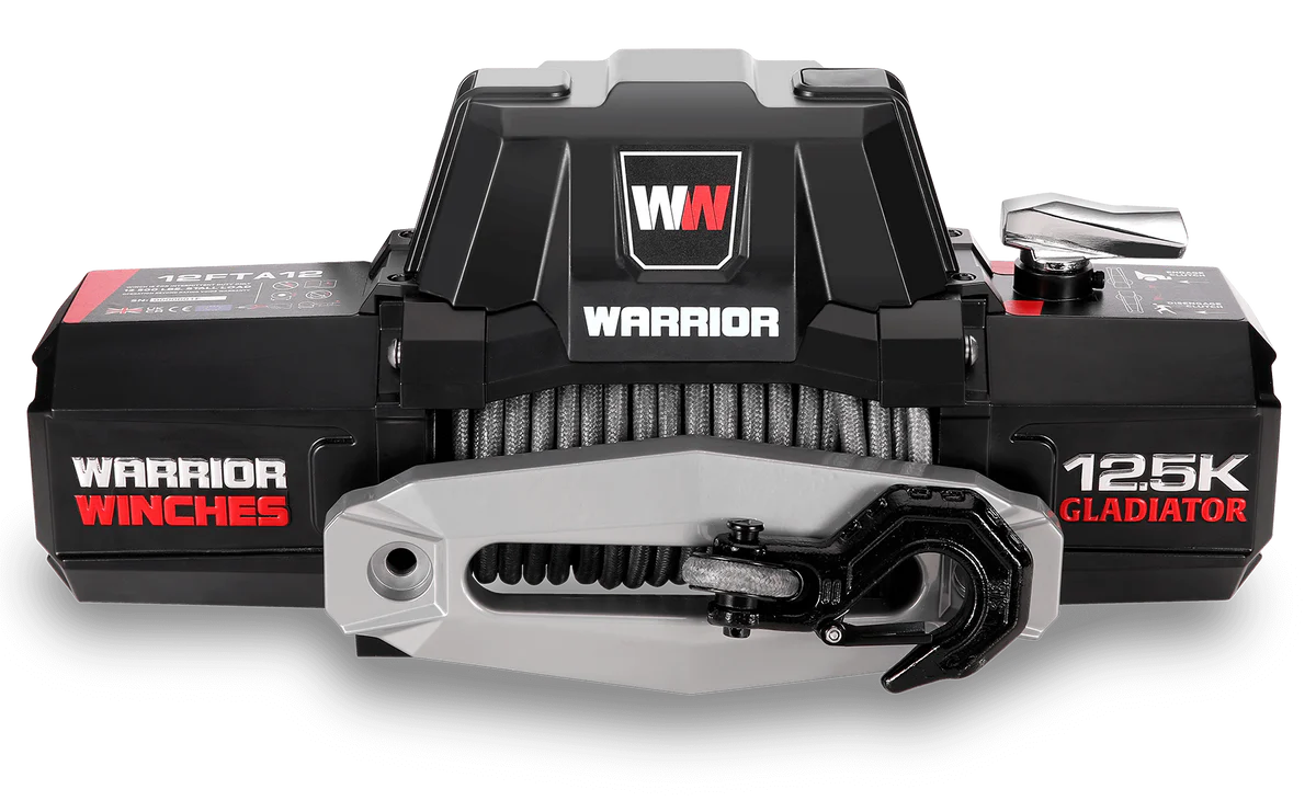 Gladiator F-Type 12500lb Winch - 12v Synthetic Rope