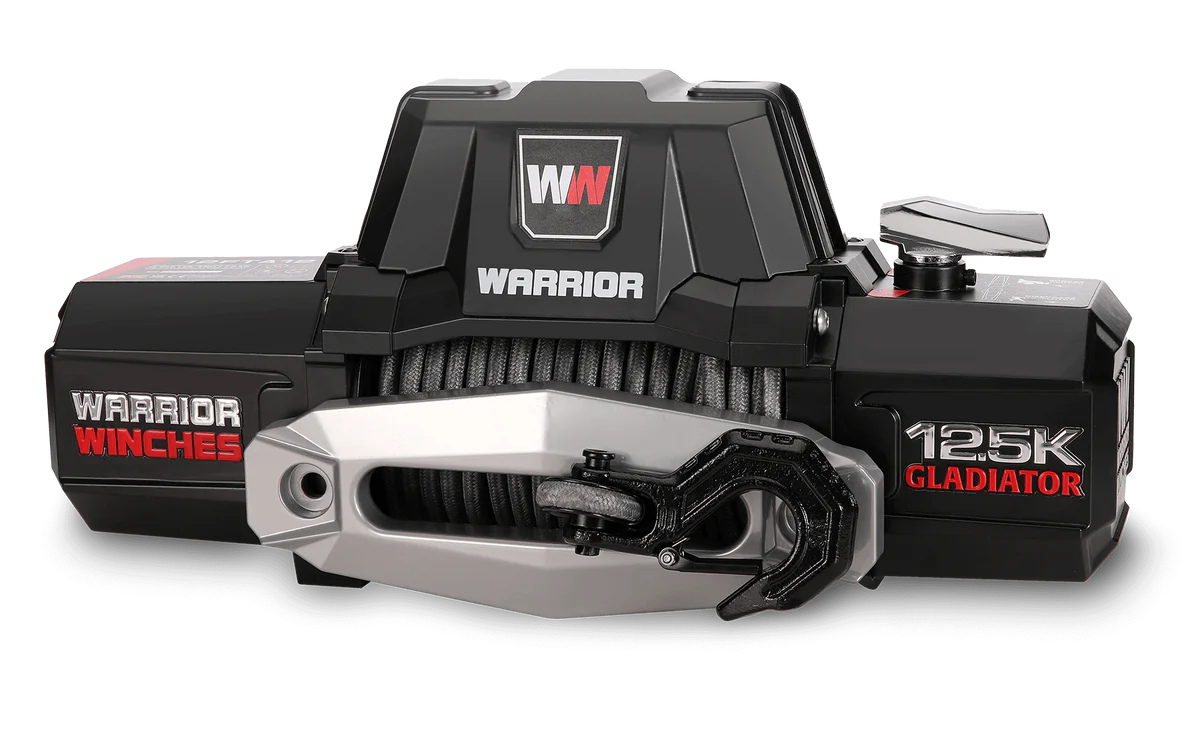 Gladiator F-Type 12500lb Winch - 12v Synthetic Rope