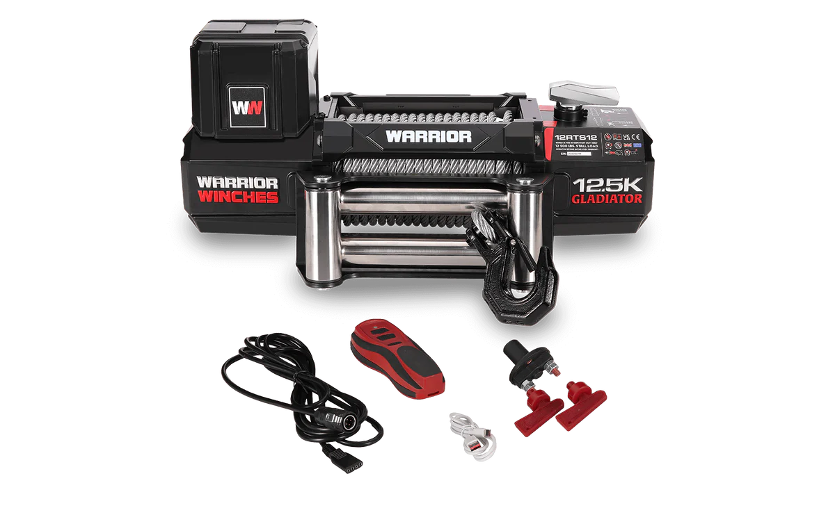 Gladiator R-Type 12500lb Winch - 12v Steel Rope