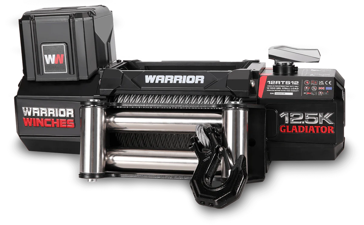 Gladiator R-Type 12500lb Winch - 12v Steel Rope