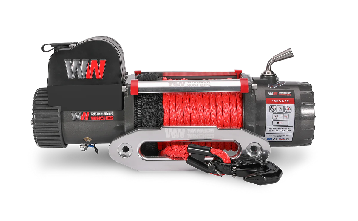 Warrior Samurai V2 Next Gen 14500lb Winch - 12v Synthetic Rope
