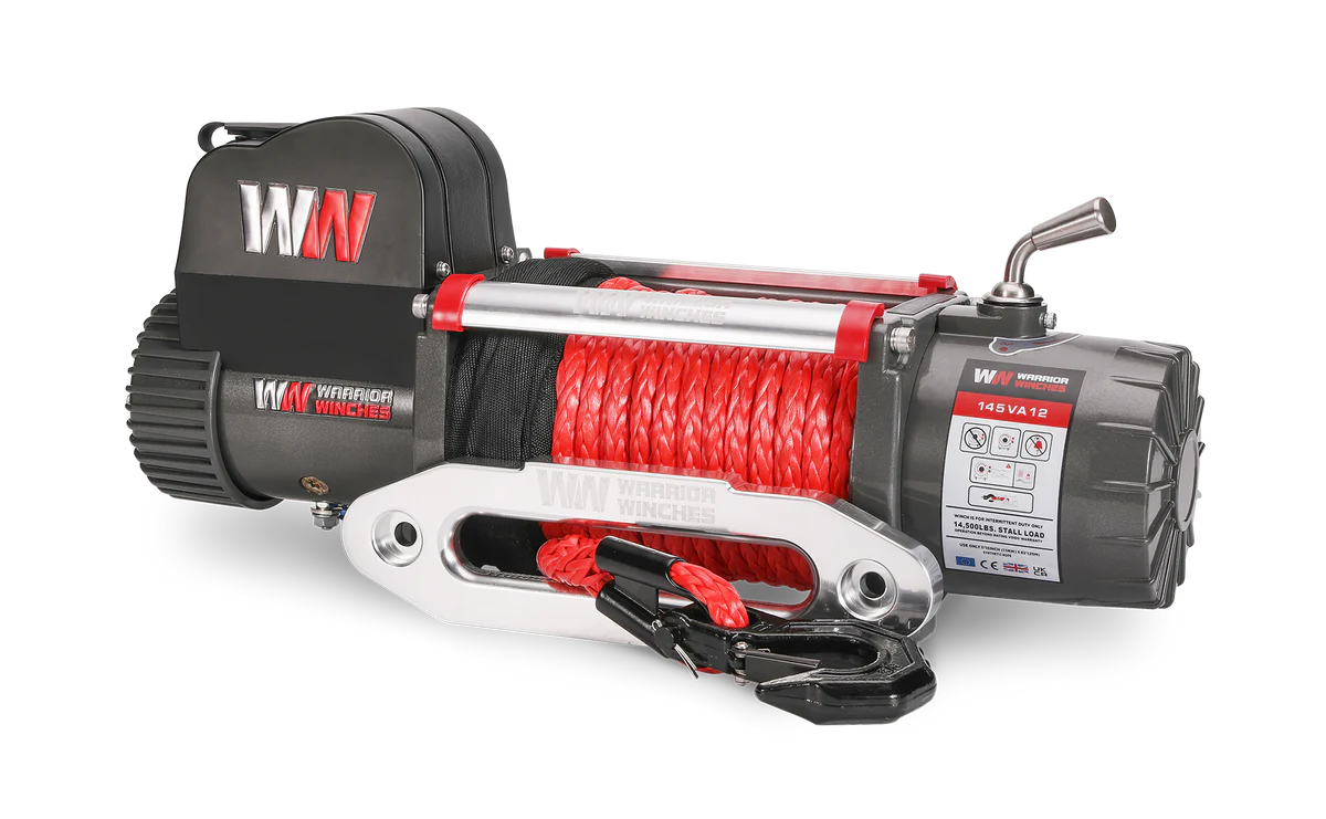 Warrior Samurai V2 Next Gen 14500lb Winch - 12v Synthetic Rope