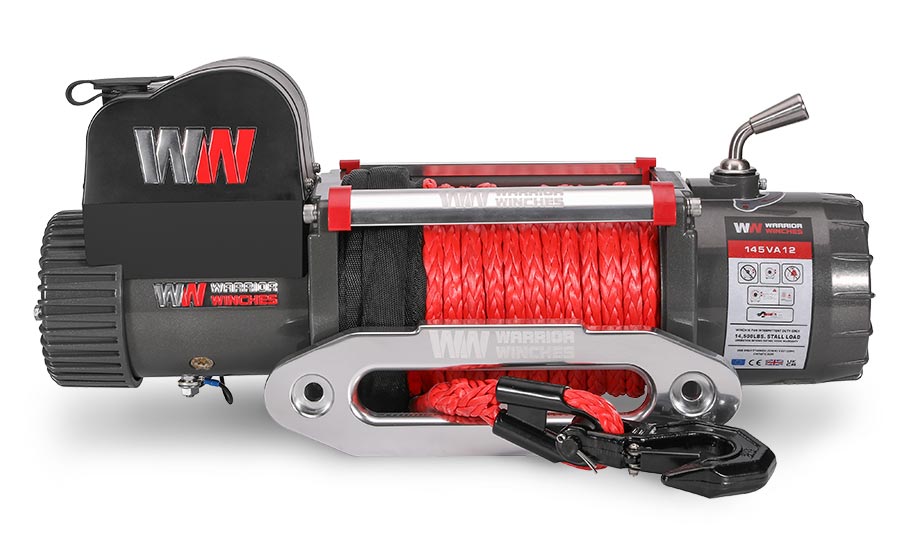 Warrior Samurai V2 Next Gen 14500lb Winch - 12v Synthetic Rope