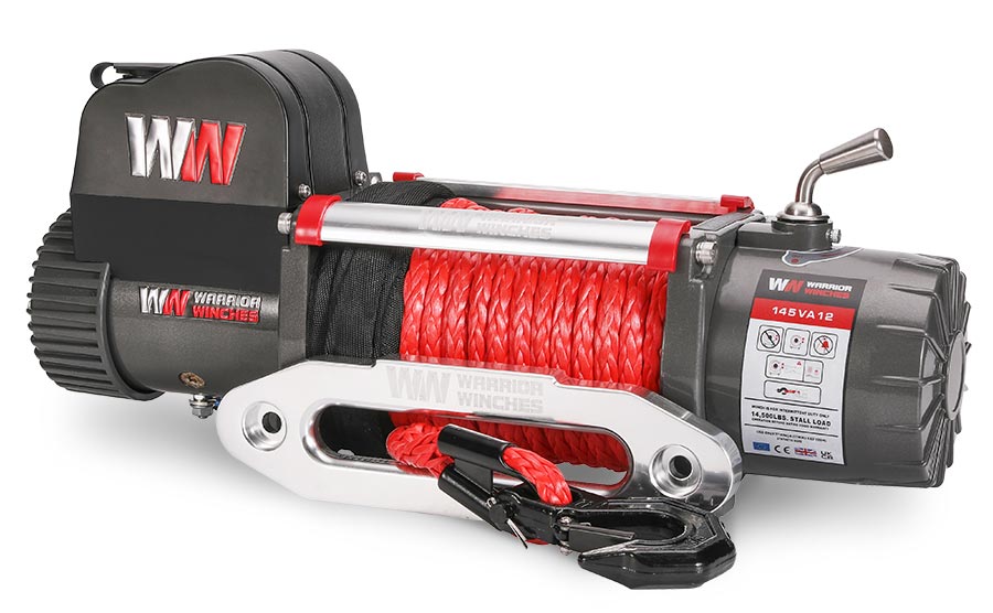Warrior Samurai V2 Next Gen 14500lb Winch - 12v Synthetic Rope