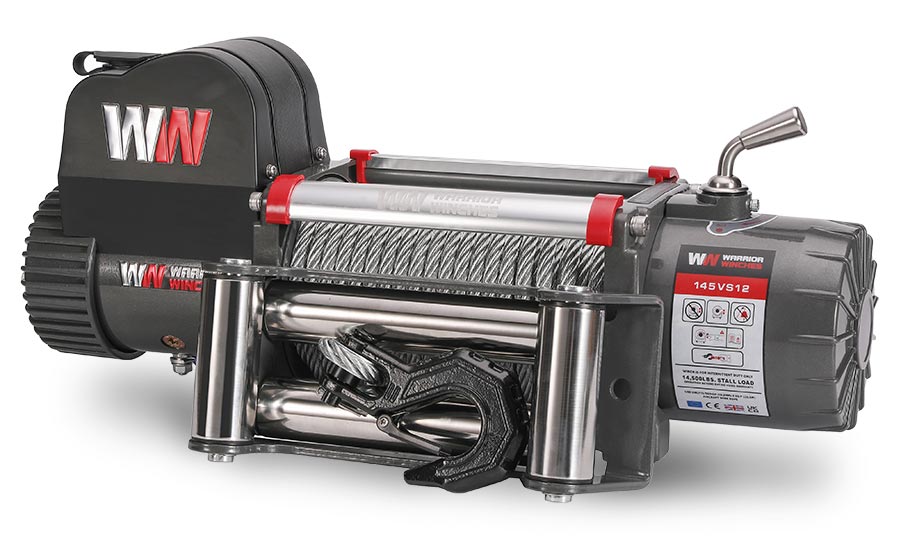 Warrior Samurai V2 Next Gen 14500lb Winch - 24v Steel Rope