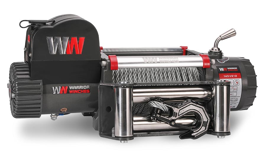 Warrior Samurai V2 Next Gen 14500lb Winch - 24v Steel Rope