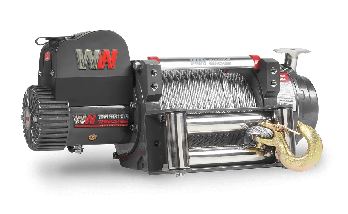 Warrior Samurai 17500lb Winch - 24v Steel Rope