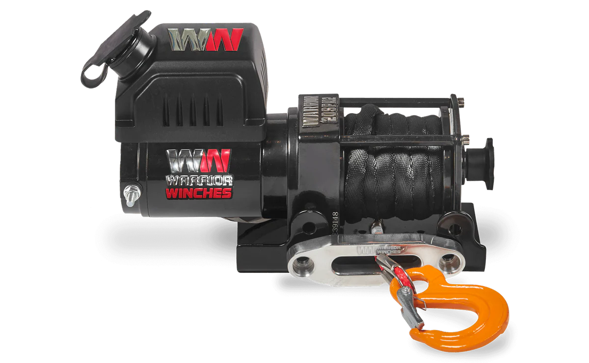 Warrior Ninja 2000lb Winch - 12v Synthetic Rope