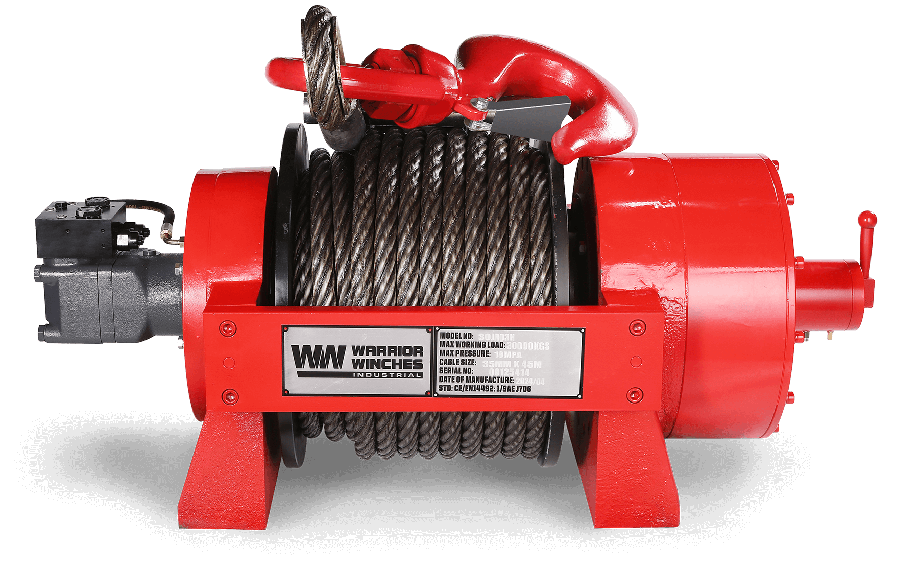 JR 30 Tonne Industrial Hydraulic Winch - Bimson Power