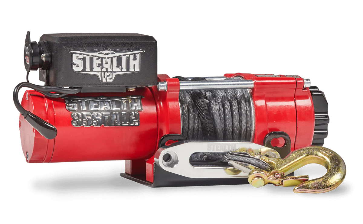 Stealth 3500lb Winch - 12v Synthetic Rope