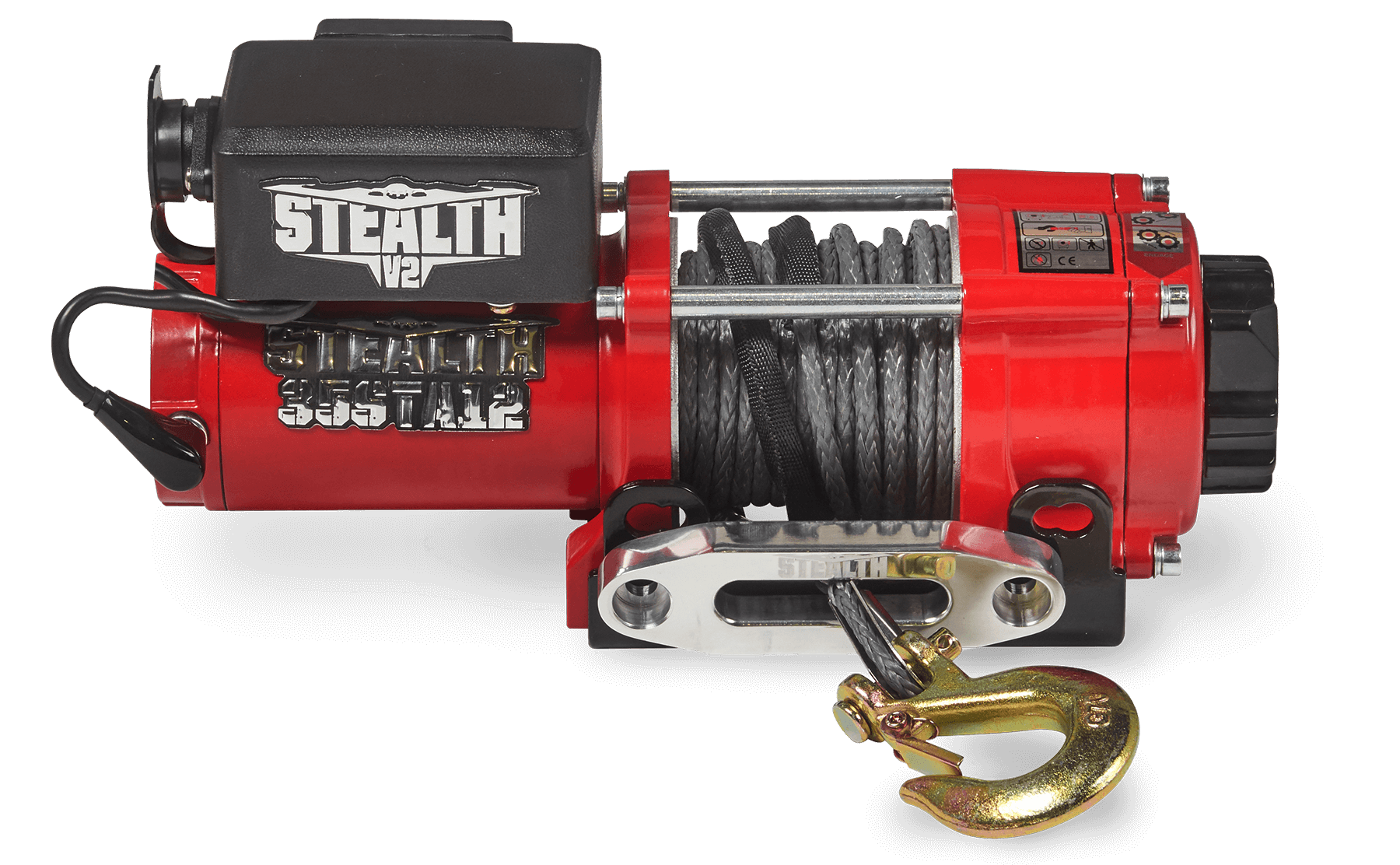 Stealth 3500lb Winch - 12v Synthetic Rope