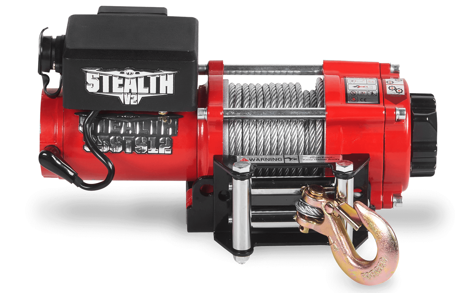 Stealth 3500lb Winch - 12v Steel Rope
