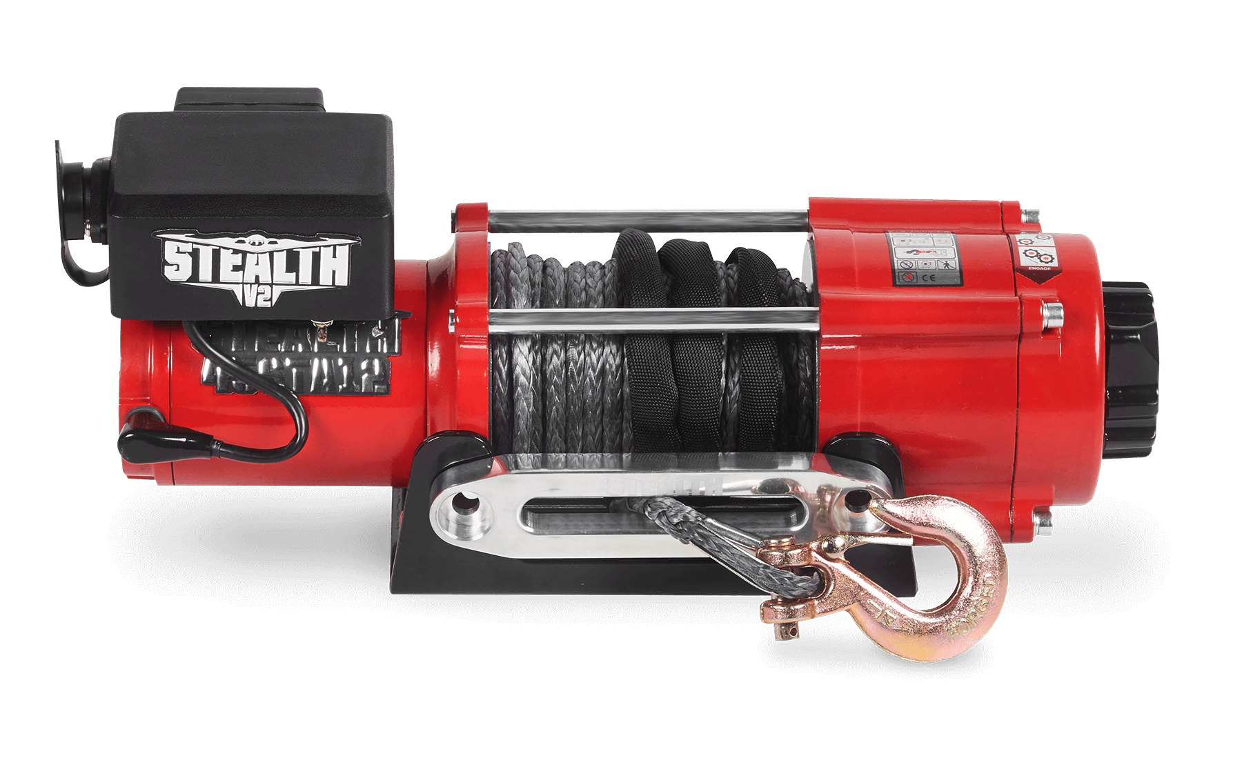 Stealth 4500lb Winch - 12v Synthetic Rope