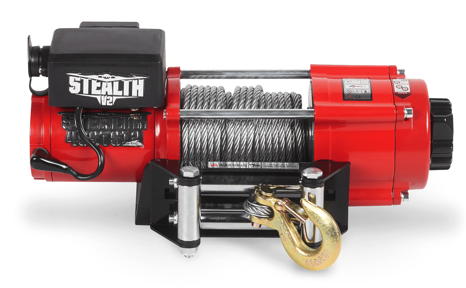 Stealth 4500lb Winch - 12v Steel Rope