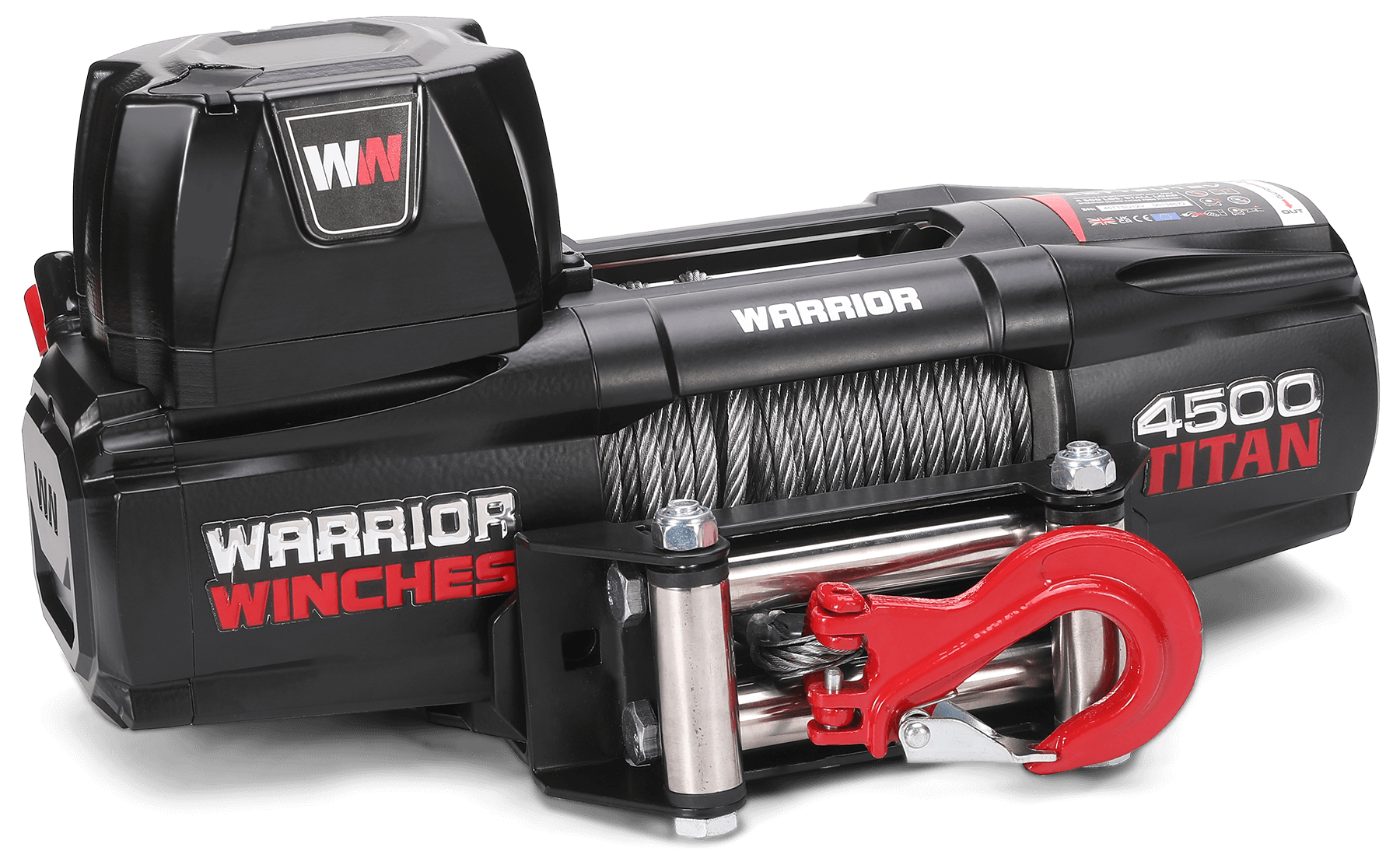Warrior Titan 4500lb Winch - 12v Steel Rope