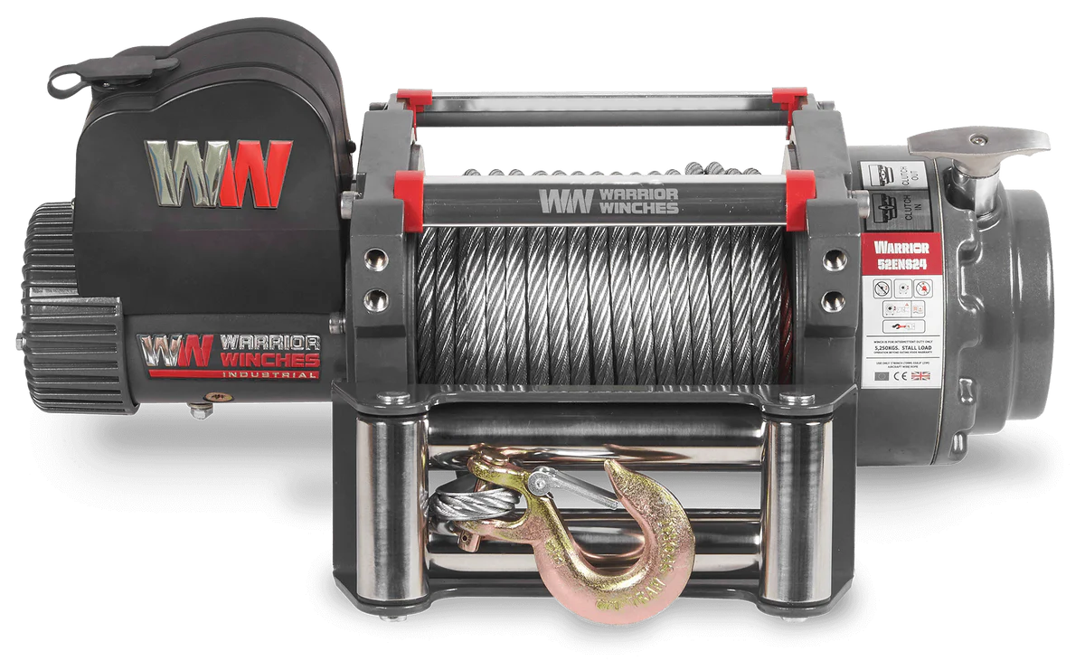 Warrior 5250EN Winch - 24v Steel Rope